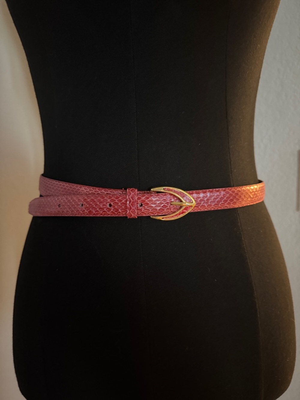 Red Snakeskin Western Style Belt